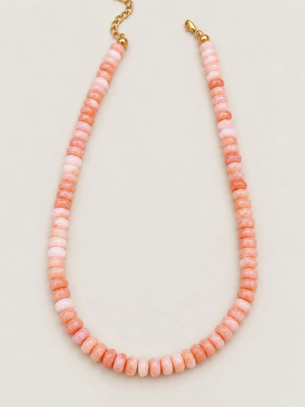 New! Pink Marbled Beaded Preppy Colorful Necklace NWOT 5070